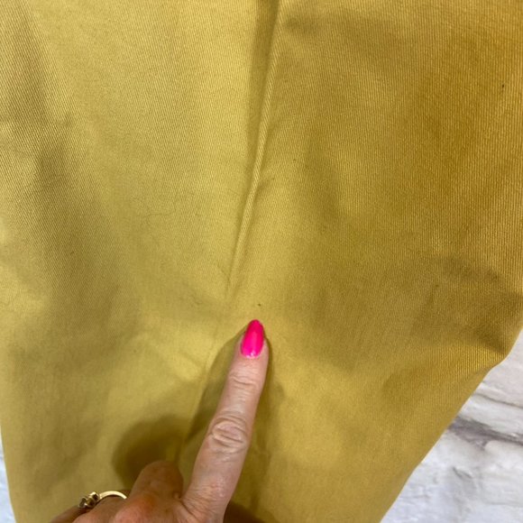 PETER CHRISTIAN Mens W 36 L 30 Mustard Flat Front Chinos Pants - Picture 6 of 13